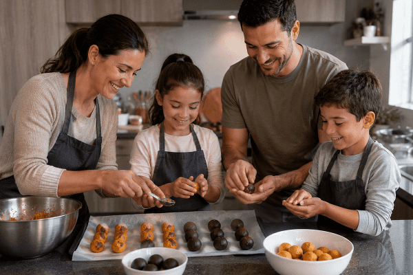 Familia postres bolas